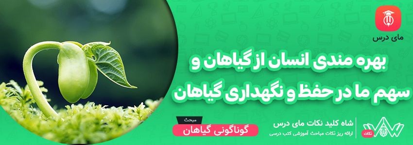 [شاه کلید مای درس] | بهره مندی انسان از گیاهان و سهم ما در حفظ و نگهداری گیاهان